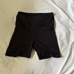 Senita Athletics Black High-Rise Bike Shorts